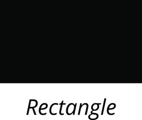 Rectangle Geometric shape. Vector illustration of basic geometric figure. Understanding of geometry poster for teaching and learning in school. Vector illustration isolated on white background.