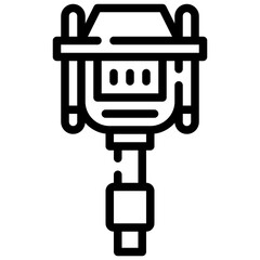 VGA CABLE line icon,linear,outline,graphic,illustration