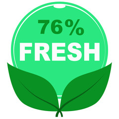 76% fresh fruits vector art illustration