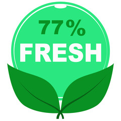 77% fresh fruits vector art illustration