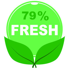 79% fresh fruits vector art illustration