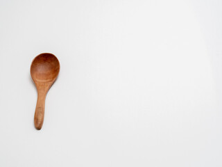wooden spoon in the white background