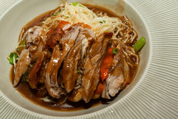 Duck noodle. Duck noodle asia