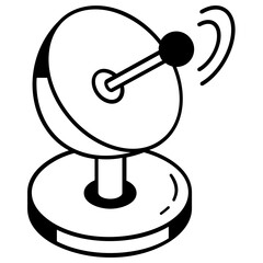 A dish antenna isometric icon download 
