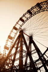 Ferris wheel in amusement park Prater in Vienna, Austria