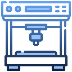 3D PRINTER Gradient icon,linear,outline,graphic,illustration