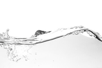 A photograph of a hilly water feature.