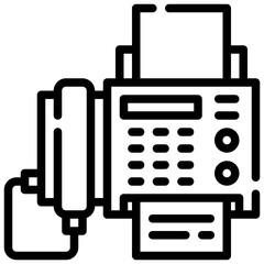 FAX line icon,linear,outline,graphic,illustration