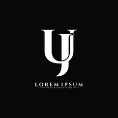 Letter UJ luxury logo design vector