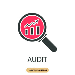 audit icons  symbol vector elements for infographic web