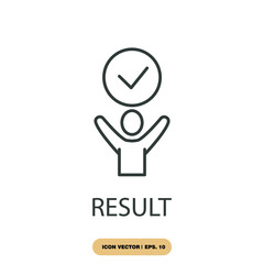 Fototapeta premium result icons symbol vector elements for infographic web