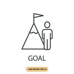 goal icons  symbol vector elements for infographic web