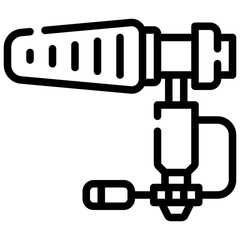 MICROPHONE line icon,linear,outline,graphic,illustration