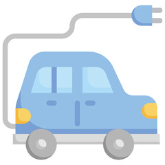 ELECTRIC CAR flat icon,linear,outline,graphic,illustration