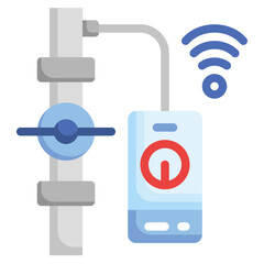 LEAK DETECTOR flat icon,linear,outline,graphic,illustration