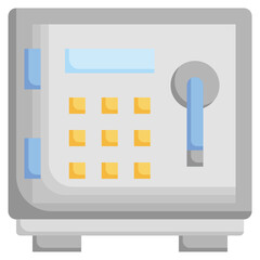 SAFETY BOX flat icon,linear,outline,graphic,illustration