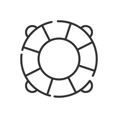 Safety ring isolated vector icon.