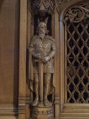 Obraz premium Statue of a knight at St Magnus Cathedral in Kirkwall, Orkney Islands, Scotland, United Kingdom