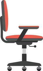 Desk chair set vector illustration isolated on white