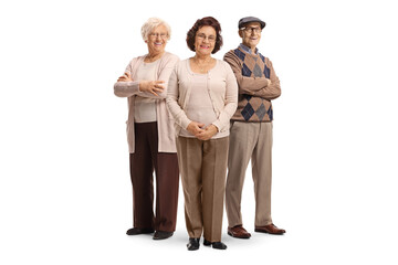 Group of senior people smiling and posing