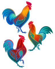 Stylized Birds - Rooster
