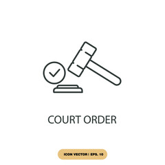 court order icons  symbol vector elements for infographic web