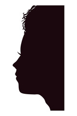 woman head profile silhouette