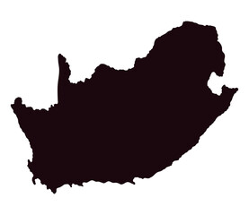 Fototapeta south africa map silhouette obraz
