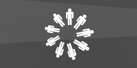 Fototapeta premium Unity Concept 3D Rendering Image