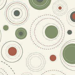 Minimal Line Circle Dot Geometric Pattern Background