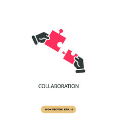 collaboration icons  symbol vector elements for infographic web