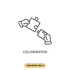 collaboration icons  symbol vector elements for infographic web