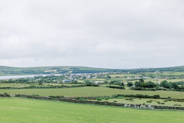Fototapeta na wymiar A lush green valley in County Cork, Ireland