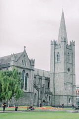 St. Patrick's Cathedral in Dublin, Ireland and its gardens