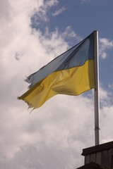 flag on blue sky