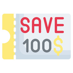 VOUCHER flat icon,linear,outline,graphic,illustration