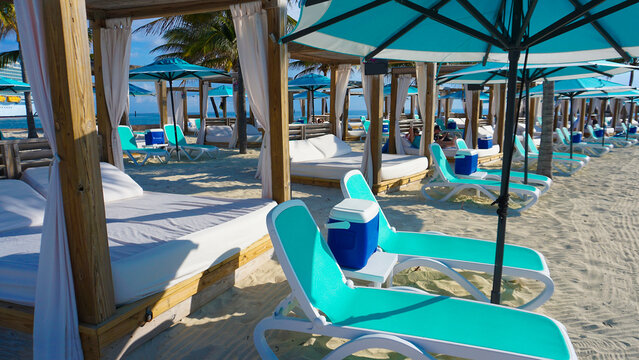 A view of Cococay island at Caribbean sea