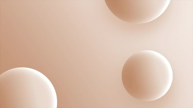 Abstract 3d spheres floating animation