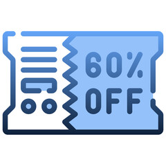 VOUCHER Gradient icon,linear,outline,graphic,illustration