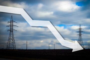 reduction in electricity prices, reduction in consumption
electricity, power lines in the field,...