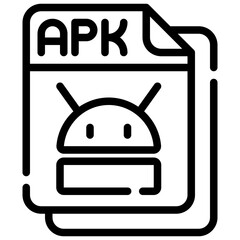 APK line icon,linear,outline,graphic,illustration