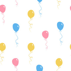 Vector colorful pattern with balloons. Print for children, wrapping paper, wallpaper