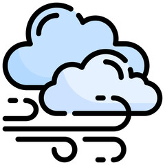 WINDY filled outline icon,linear,outline,graphic,illustration