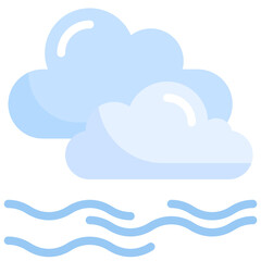 FOGGY flat icon,linear,outline,graphic,illustration