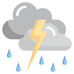 STORM flat icon,linear,outline,graphic,illustration