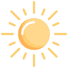 SUN flat icon,linear,outline,graphic,illustration