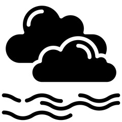 FOGGY glyph icon,linear,outline,graphic,illustration