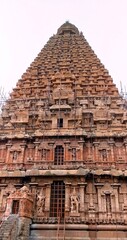 Tower of the Brihadeeswarar Temple in Thanjavur TamilNadu
