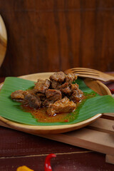 Rendang Food. Famous food from Minangkabau Indonesia.