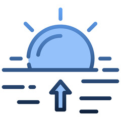 SUNRISE Gradient icon,linear,outline,graphic,illustration